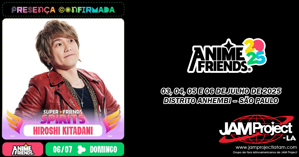 Hiroshi Kitadani se presentará en Anime Friends 2025
